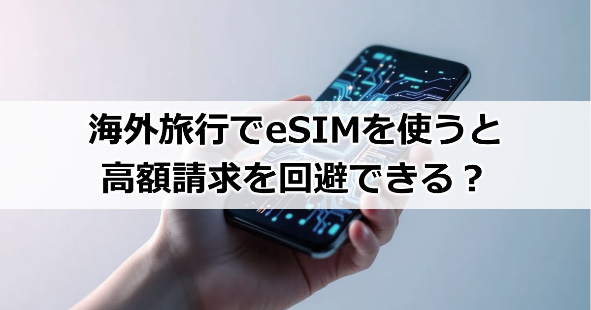 海外旅行でeSIMを使うと高額請求を回避可能？