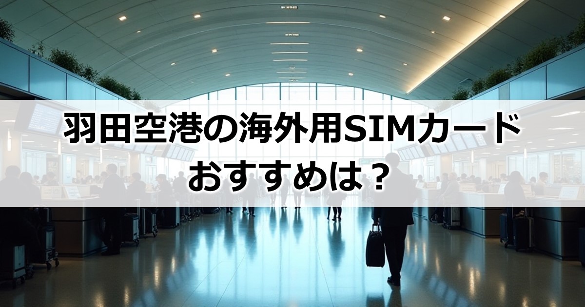 羽田空港で買える海外用SIMカードのおすすめは？