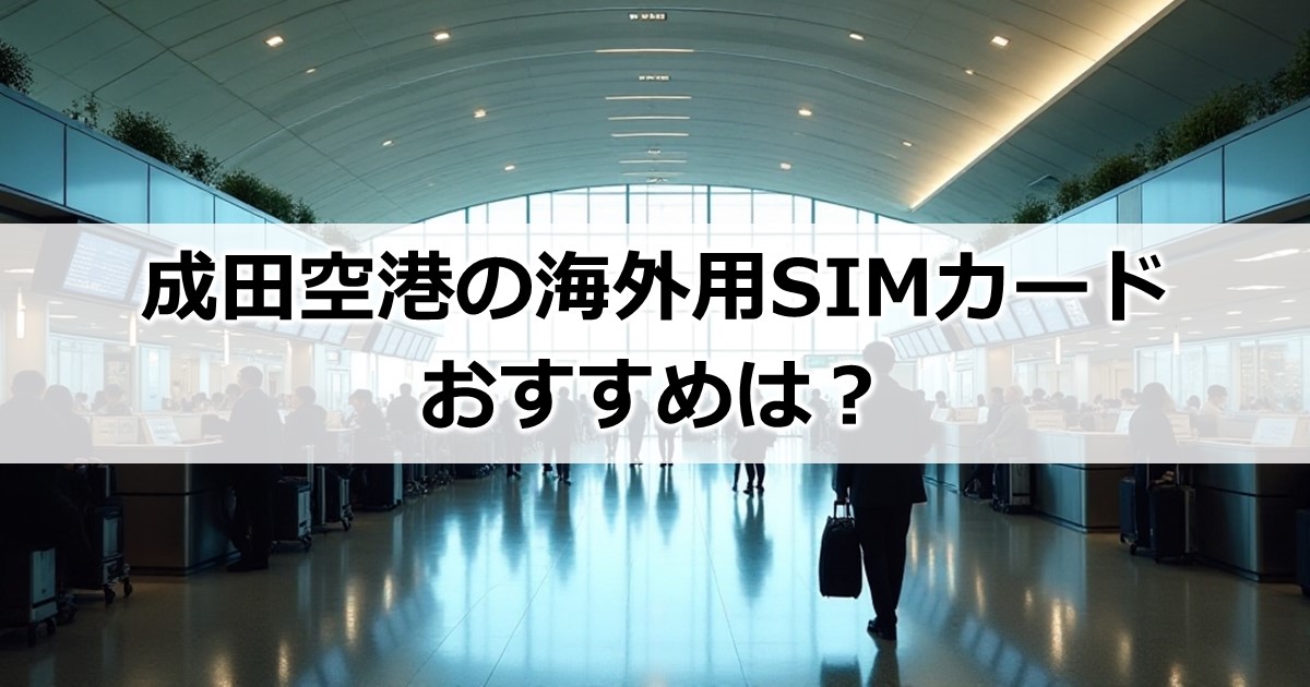 成田空港で買える海外用SIMカードのおすすめは？